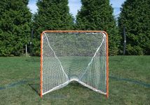 Velocity - Single Portable Folding Lacrosse Goal - Official 6' x 6' x 7' Size with 4mm White Net, Foldable and Portable for Easy Training and Storage - Sports Equipment