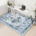 WTHYGB Office Chair Mat for Hardwood Computer Desk Floor Rug Vintage Non-Slip Gaming Rolling Chair Protector Rug 48''x60''