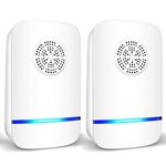 Ultrasonic Pest Repeller 2 Pack, Insect Control, Spider Repellent, Plug in Indoor Mouse Deterrent, Anti Moths, Ants, Bed Bugs, Fleas, Cockroaches, Flies, Spider, Wasp (Classic 2 Pack)