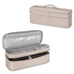 SITHON Double-Layer Travel Carrying Case for Shark FlexStyle/SmoothStyle, Water Resistant Storage Organizer Bag for Airwrap Styler, Also for Revlon One-Step Hair Dryer (Bag Only) (Champagne)