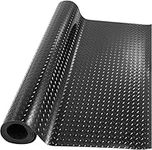 Nisorpa Rubber Garage Flooring Matting 1m x 5m Heavy Duty Checker Rubber Matting Roll,3mm Workshop Flooring Mat Anti-Slip Rubber Floor Mat Roll for Garage,Workbench,Boat,Kitchen