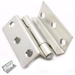 5X Pairs of Zinc Storm Proof Hinges - for Window Shutters - Heavy Duty Cranked 2.5"/63mm