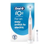 Oral-B iO2 Electric Toothbrush, for an Easy Switch to Electric, Peach, Rechargeable Electric Toothbrushes, iO Series 2 Limited with 1 Power Toothbrush, 1 Brush Head, and 1 Travel Case