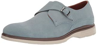 STACY ADAMS Men's Taylen Monk-Strap Loafer, Light Blue, 11