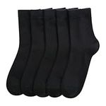 Women Casual Socks Bamboo Thin sock Ankle Breathable Odor Resistant Sock 5 Pairs (Black, Medium)