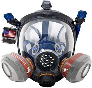 PD-101 Full Face Organic Vapor Particulate Respirator - Industrial Gas Mask - CE Tested - Double Activated Charcoal Air Filter