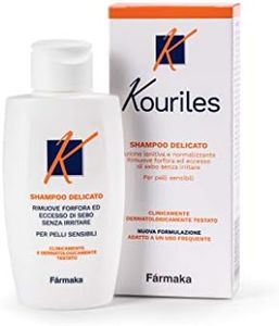 Kouriles Shampoo Antiforfora Delicato Sollievo per Dermatite Seborroica e Crosta Lattea Irritazioni Cuoio Capelluto e Capelli Grassi100 ml