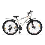 Urban Terrain Bolt Ultra 27.5T Geared MTB | 21 Speed Cycle with Shimano Gear for Men | 17.5″ Frame, White | 15+ Years