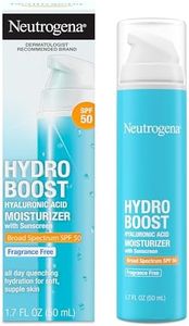 Neutrogena Hydro Boost Hyaluronic Acid Face Moisturizer with Sunscreen, Broad Spectrum SPF 50, Fragrance Free Facial Moisturizer to Hydrate & Soothe Dry Skin, 1.7 fl. oz