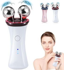Microcurrent Facial Device, Face Massager Electric Face Lifting, Microcurrent Facial Device for Face and Neck, Best Present for Mother and Companion, Handheld Skin Care Face Toning Device(White2)