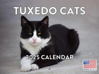 Tuxedo Cat Calendar 2025 Monthly Wall Calender 12 Month | American Made In The USA