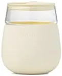 W&P Porter Wine Cocktail Glass w/ Protective Silicone Sleeve | Cream 15 Ounces | On-the-Go | Reusable | Portable | Dishwasher Safe