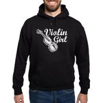 CafePress Violin Girl Hoodie (Dark) Men's Dark Hooded Sweatshirt Hoodie Black