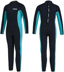 Gogokids Kids Wetsuit Long Sleeve 2.5mm - Boys Girls Neoprene Swimming Wetsuit with UV Protection 50+ & Back Zipper, Warm Full Wetsuit for Swimming Surfing Beach, Ages 2-10 Boys Girls