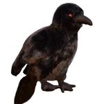 Realistic Crow Plush, Cute Black Raven Stuffed Animal Plush Toy, Soft Raven Bird Stuffed Toys Doll, Kids Birthday Gift Decor