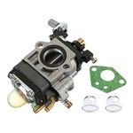 HURI Carburettor + Gasket + Primer Bulb Fit 52cc 5 in 1 Petrol Multi Tool Strimmer Chainsaw Hedge Trimmer