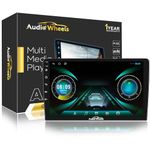 Audio Wheels Double Din Car Stereo 9" 1G+32G Android 12 Multimedia BT Player Touchscreen with Mirror Link Split Screen GPS Navigation WiFi USB SWC AHD Rear View Camera+GPS Antenna+Microphone (9)