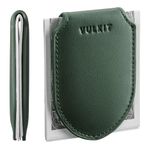VULKIT Luxury Money Clip Genuine Leather Magnetic Closure VULKIT Streamline Design Money Clip Wallet, Holds Up to 20 Bills, Top Grain Leather- Olive, Slim