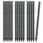 Wdwlbsm 15 PCS Ground Rebar Stakes Heavy Duty Steel Ground Anchor Stakes, 15”Straight Metal Stakes for Concrete Forming or Camping Tent-with Chisel Point End