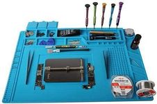 Ransh Anti Static ESD Safe Heat Insulation Silicone Magnetic Mat for Mobile Repairing & No Screws or Parts Are Lost During Repairing (Blue)