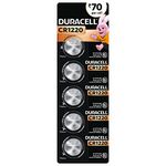 Duracell Specialty 1220 Lithium Coin Battery 3V, pack of 5 designed for use in keyfobs, scales, wearables and medical devices