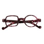 Agstum Odd Readers One Square and One Round Vintage Reading Glasses (Purple Leopard, 1.50)