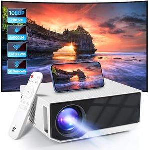 Projector with WiFi and Bluetooth, 16000Lumens Portable Mini Projector,Native Full HD 1080P Outdoor Movie Projector,Smart Projector Compatible with Android/iOS/Windows/TV Stick/HDMI/USB