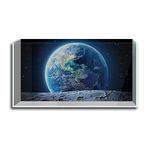 Aquarium Décor Backgrounds Fish Tank Sticker HD Printing Wallpaper Decorative Paper Poster Earth Moon Planet Space (15.7x31.4 (40x80cm))