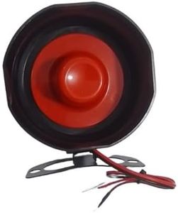 TECH MKS Car Central Locking 6 Tone Siren Alarm System |Universal Fit Siren for DC Power 12V DC Black | Adjustable Mounting Bracket