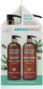 Argan Magic Ultra Shampoo and Conditioner Combo Pack for Dry and Damaged Hair - Revives & Dehydrated Brittle Hair | Detangles, Smooths & Softens | Made in USA, Paraben Free, Cruelty Free (32 oz)