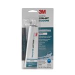 3M Marine Grade Silicone Sealant, PN08017, White, 3 oz Tube