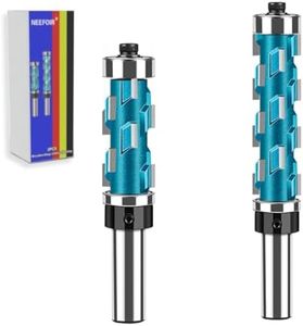 Flush Trimming Bit Flush Trim Router Bit Set 1/2 Inch Shank Top Bearing Flush Trim Router Bit (2 PCS)