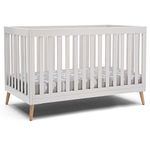 Delta Children Tucker 4-in-1 Convertible Crib - Bianca White w/Natural