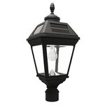 GAMA SONIC GS-97B-F Imperial Bulb Light Outdoor Solar Lamp, 3" Post Fitter Mount (only), Warm White LED, Black