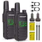 TDRADIO TD-M11 IP67 Waterproof Walkie Talkies For Adults, Rechargeable Long Range Walkie Talkies, PMR446 2 Way Radio, NOAA Weather Two Way Radio For Security, Outdoor (2 Pack)