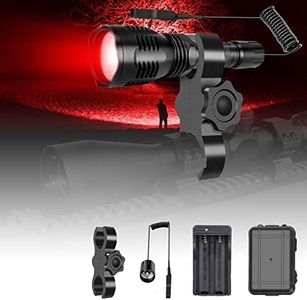WINDFIRE WF802 Waterproof 350 Lumens 250 Yards Red LED Coyote Hog Fox Predator Varmint Hunting Light Kits with Remote Pressure Switch & Scope Mount Holder