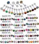 Lot of Surgical Steel Metal Tongue Rings Barbells Tongue Piercing Bar Nasty Wordings Picture Logo Signs 14g - Length 5/8" or 16mm, Metal, agate