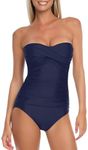 RELLECIGA Women's Navy Blue Ruched 