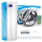 YOOPAI 3D Filament Storage Bags Vacuum Kit with Electronic Pump-10 Pack Cleaning Drying Sealed Bags for 3D Printer Filament with Desiccants/Humidity Indicator Cards (13.2 x 12.7inch)