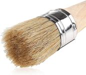 ASelected Chalk Paint Brush for Painting and Waxing, 40mm Natural Bristle Round Wax Brush for Furniture Painting, Perfect for Furniture Stencils Wood Home Decor