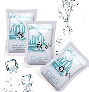 WORLD-BIO Dry Ice Packs Reusable Shipping Cold Packs, 48 Small Ice Packs for Coolers & Lunch Bags, Dry Ice Pack Automatic Water Absorption, Keep Food Fresh and Beverage Cold, 3.5 OZ, 4.7"x 3.1"