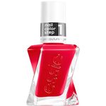 essie Gel Couture Longlasting High Shine No UV Lamp Required Nail Polish Bright Hot Red Colour, Shade 270 Rock The Runway 13.5ml