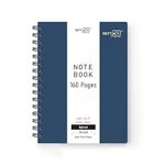 RETTACY A6 Notebook, Notepad, Small Pocket Notebook with 160 Pages for Writing,100gsm Premium Acid-Free Paper, Retro PVC Cover, for Men Work Office School, 9.4 x 14.5cm - Blue