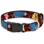 Buckle-Down Winnie The Pooh Character Poses Plastic Clip Collar, Large/15-26