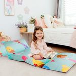 Butterfly Craze Floor Pillow Bed Lounger Cover, Cozy & Stylish Seating Solution for Kids & Adults, Recliner Floor Cushion for Ultimate Comfort, Holds 5 Pillows, Cover Only, Aqua Mermaid, King