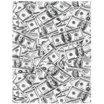 YISUMEI Soft Warm Fluffy Fleece Throw Blanket, Dollar Money Patterns, 150 x 200 cm