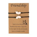 Eben-Ezer Best Friends Friendship Matching Butterfly Bracelets for 2 Women (5-10 Inches, No Gemstone)