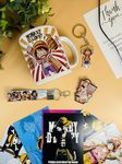 SINCE 7 STORE Monkey D Luffy Gift Box Includes 5 Products: Mug, Keychain, Key-Tag, 9 Mini Posters (Self Adhesive), And Shape Cut Badge - The Ultimate Fan Collection. 350Ml Ceramic Mug (Multicolor)