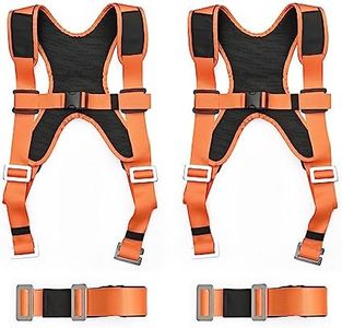 DEYACE Moving Straps 2-Person Shoulder Lifting Straps for Moving Furniture, Appliances, Mattresses or Any Item up to 800 lbs,Orange