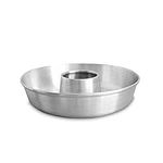 Aluminum Ring Cake Pan (8 in) - Ring Mold Pan - Tube Pan for Baking Pound Cake - Donut Cake Pan - Fluted Tube Pan - Flan Mold - Flan Cake Pan - Flan Pan - Chiffon Cake Pan - Bundt Cake Pan